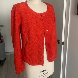 Club Monaco orange bouclé jacket size 4